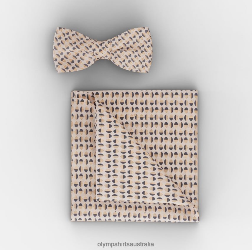 Accessories AU OLYMP Bow Tie / Pocket Square Set Apricot T8882J2655