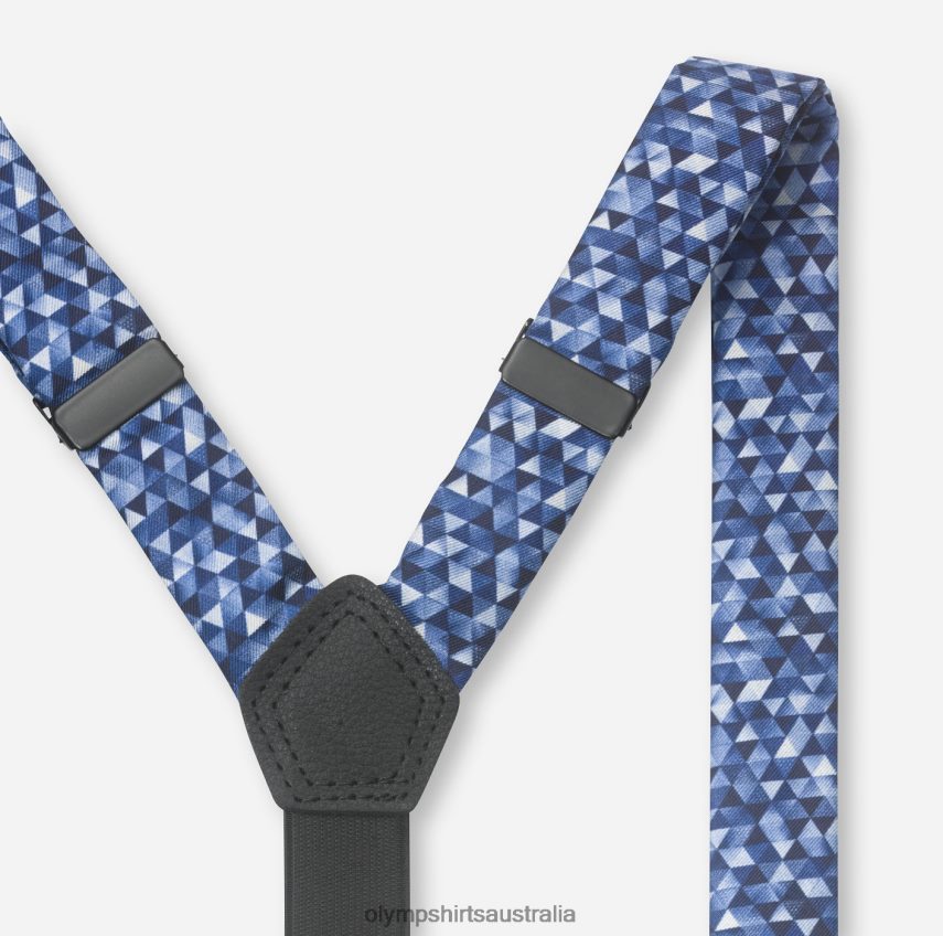 Accessories AU OLYMP Suspenders Set / Pocket Square Set Marine T8882J2660