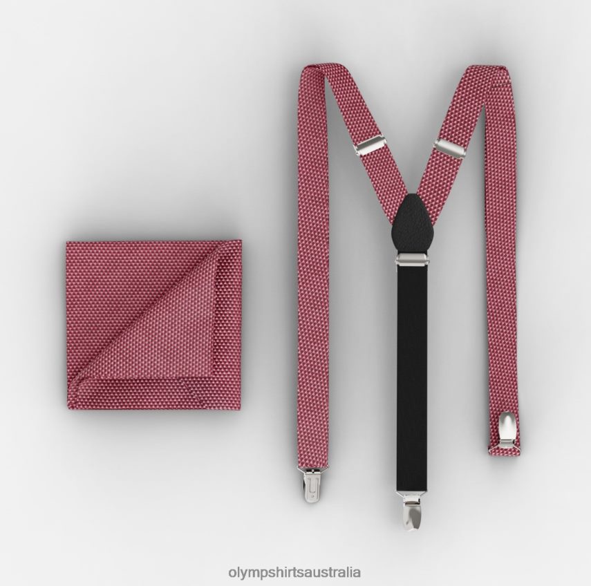 Accessories AU OLYMP Suspenders Set / Pocket Square Set Orange T8882J2650