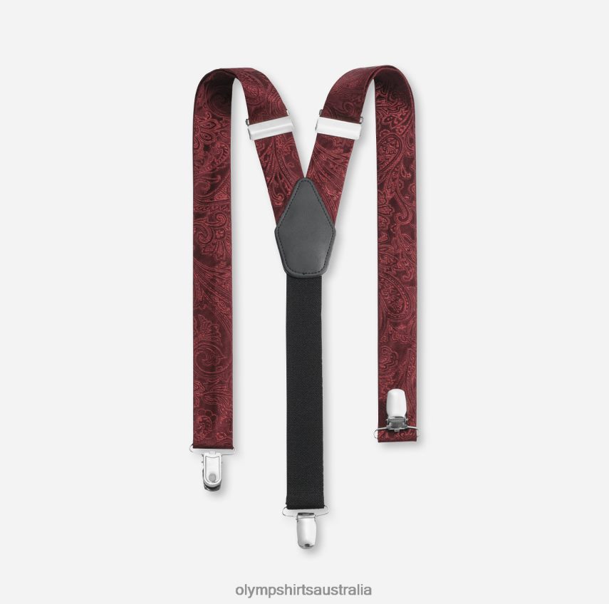 Accessories AU OLYMP Suspenders Y-Shape, Dark Red T8882J2626