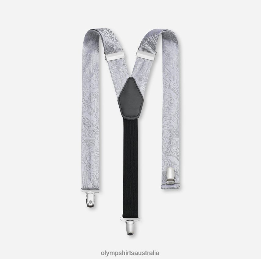 Accessories AU OLYMP Suspenders Y-Shape, Silver Grey T8882J2624