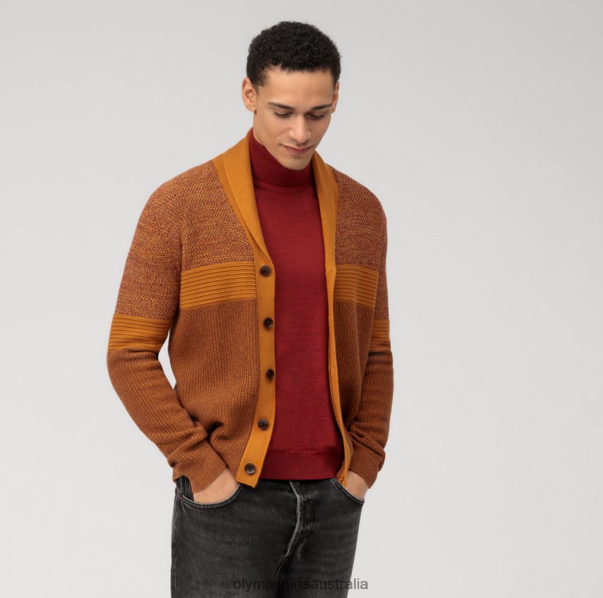 Clothing AU OLYMP Casual Knitwear Cardigan, Barolo T8882J1939