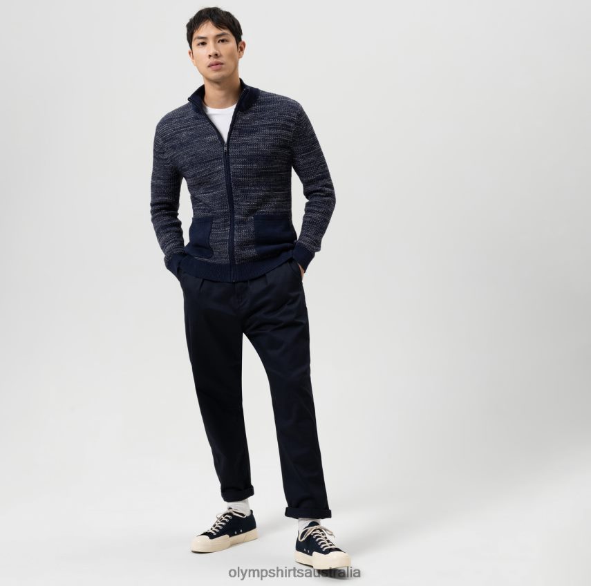 Clothing AU OLYMP Knitwear Modern Fit, Cardigan, Marine T8882J1943