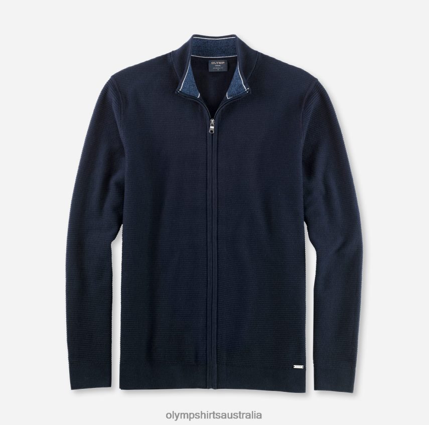 Clothing AU OLYMP Knitwear Modern Fit, Cardigan, Marine T8882J1945