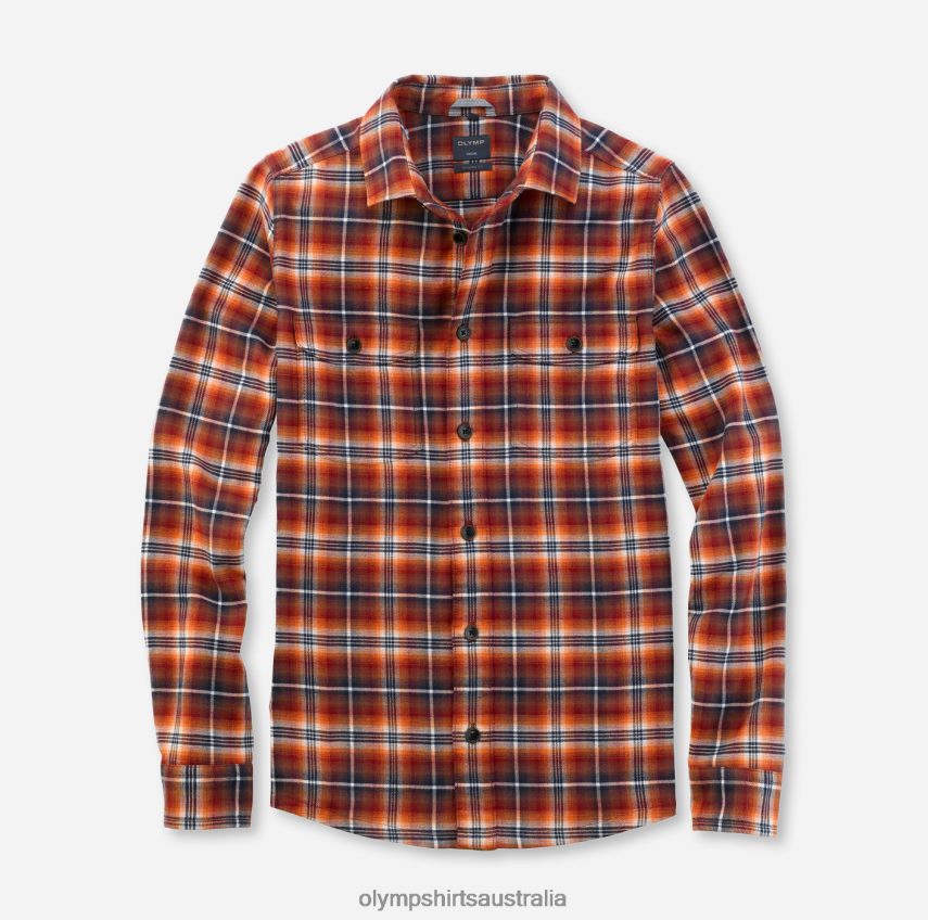 Clothing AU OLYMP Casual Overshirt, Casual Shirt, Kent, Caramel T8882J1987