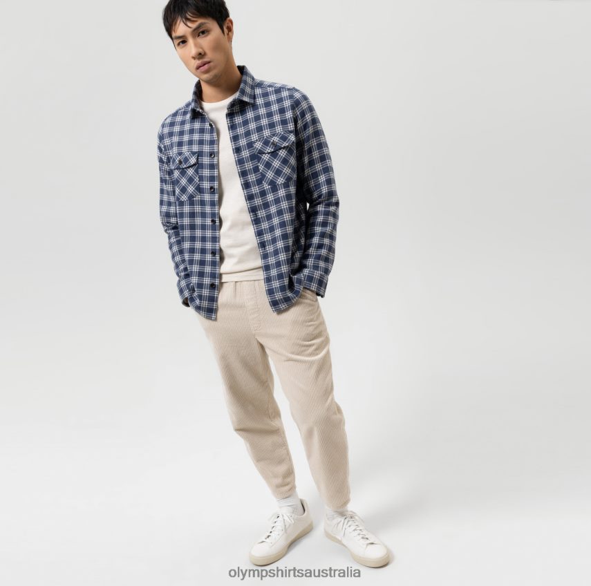 Clothing AU OLYMP Casual Overshirt, Casual Shirt, Kent, Marine T8882J1955