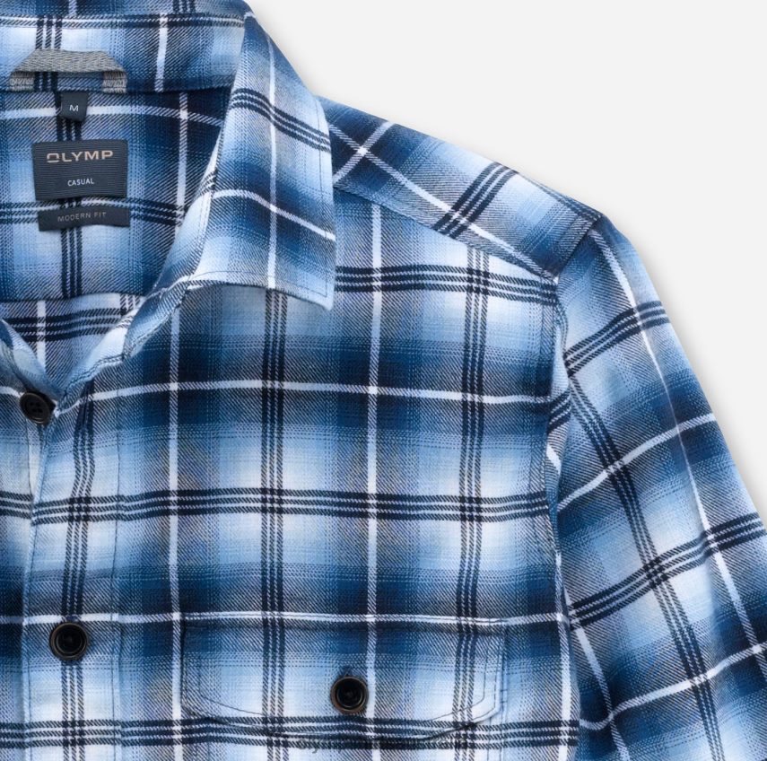 Clothing AU OLYMP Casual Overshirt, Casual Shirt, Kent, Marine T8882J1975