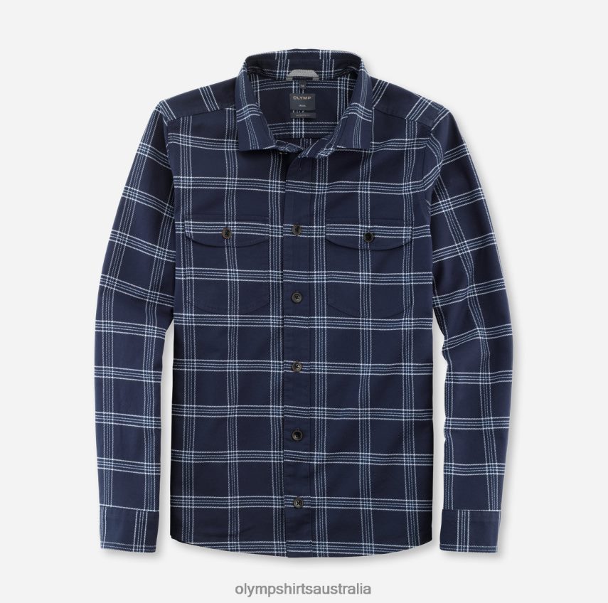 Clothing AU OLYMP Casual Overshirt, Casual Shirt, Kent, Marine T8882J1976