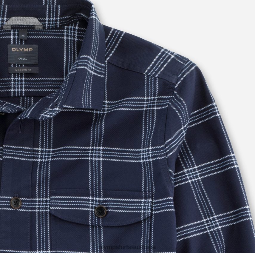 Clothing AU OLYMP Casual Overshirt, Casual Shirt, Kent, Marine T8882J1976