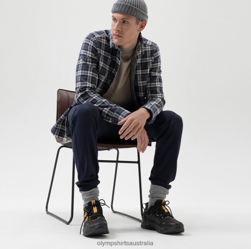 Clothing AU OLYMP Level Five Smart Casual Overshirt, Casual Shirt, Kent, Marine T8882J1954