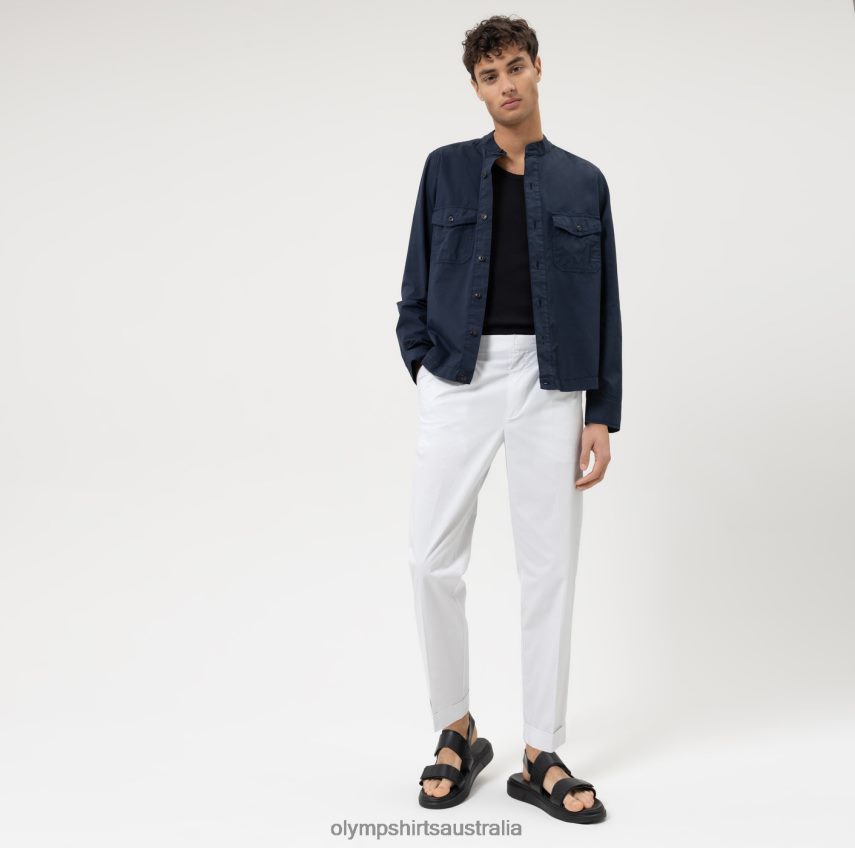 Clothing AU OLYMP Level Five Smart Casual Overshirt, Casual Shirt, Marine T8882J1962