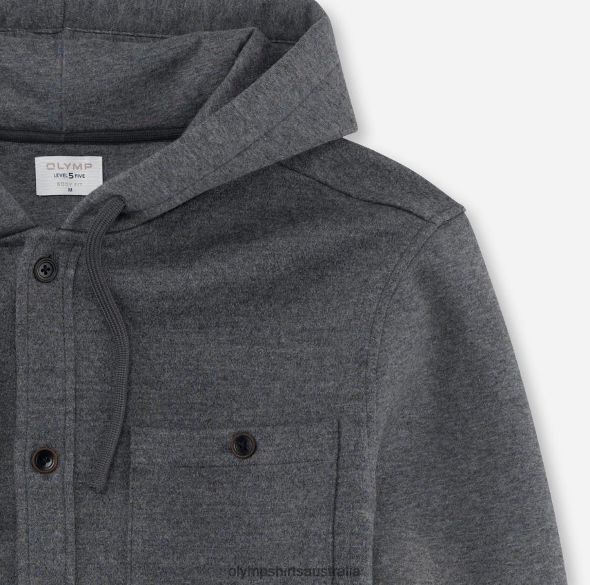 Clothing AU OLYMP Level Five Sweat Overshirt, Anthracite T8882J1984