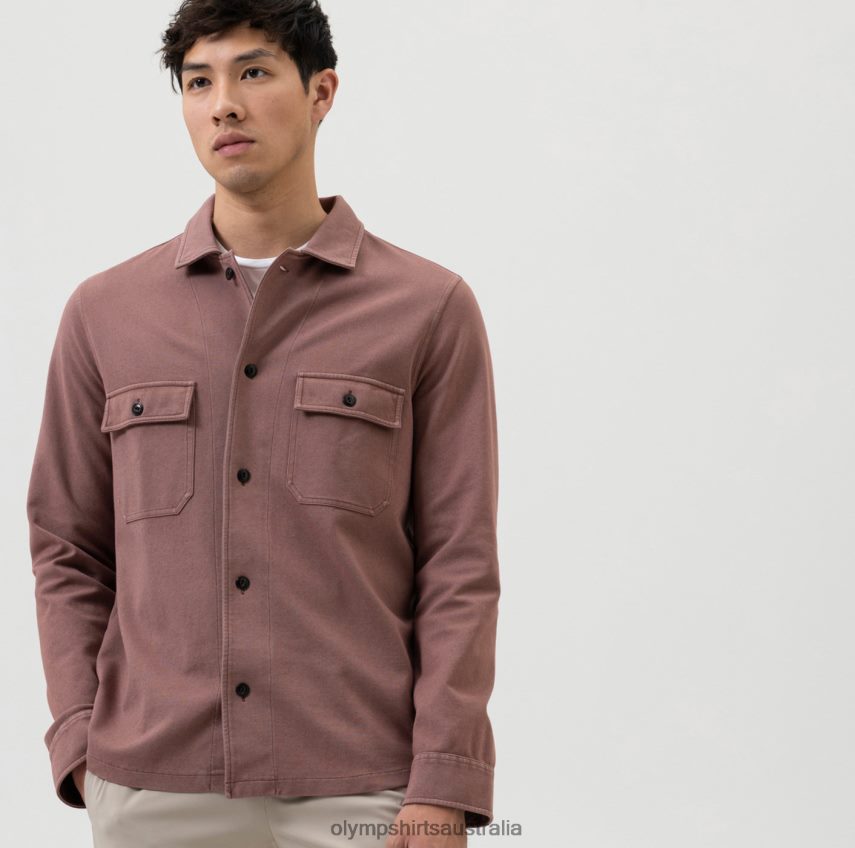 Clothing AU OLYMP Level Five Sweat Overshirt, Reddish Brown T8882J1985