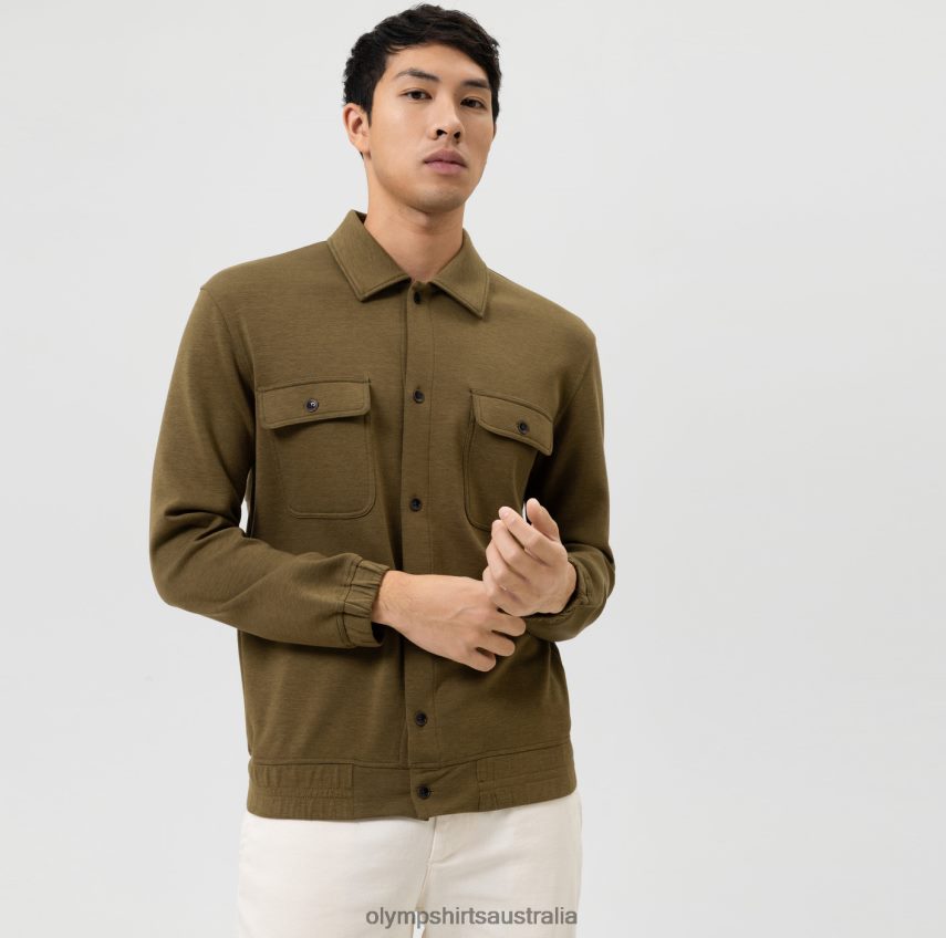 Clothing AU OLYMP Sweat Overshirt, Olive T8882J1951