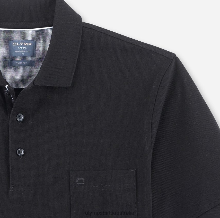 Clothing AU OLYMP Casual Modern Fit, Polo, Black T8882J2067