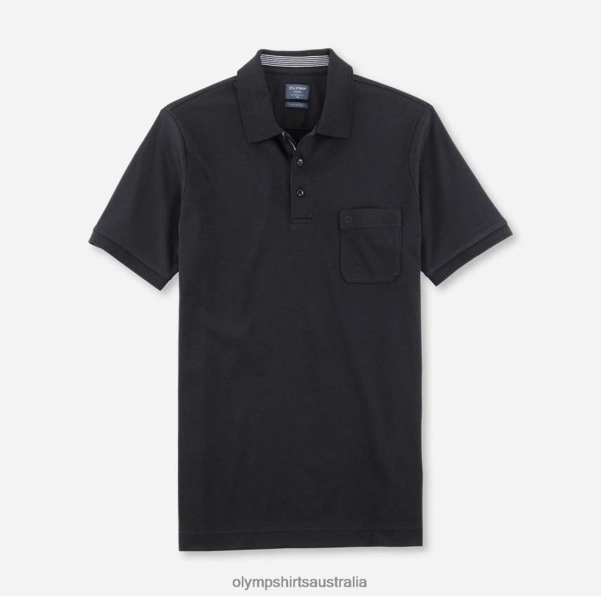 Clothing AU OLYMP Casual Modern Fit, Polo, Black T8882J2074
