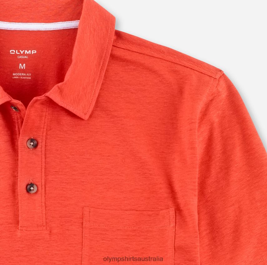 Clothing AU OLYMP Casual Modern Fit, Polo, Brick Red T8882J2136