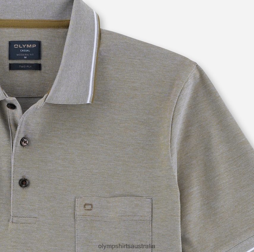 Clothing AU OLYMP Casual Modern Fit, Polo, Khaki T8882J2079