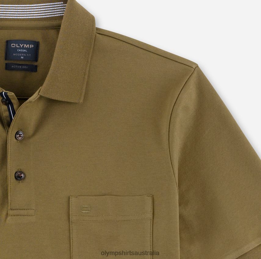 Clothing AU OLYMP Casual Modern Fit, Polo, Khaki T8882J2090