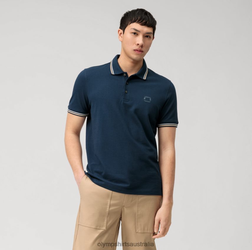 Clothing AU OLYMP Casual Modern Fit, Polo, Marine T8882J2143