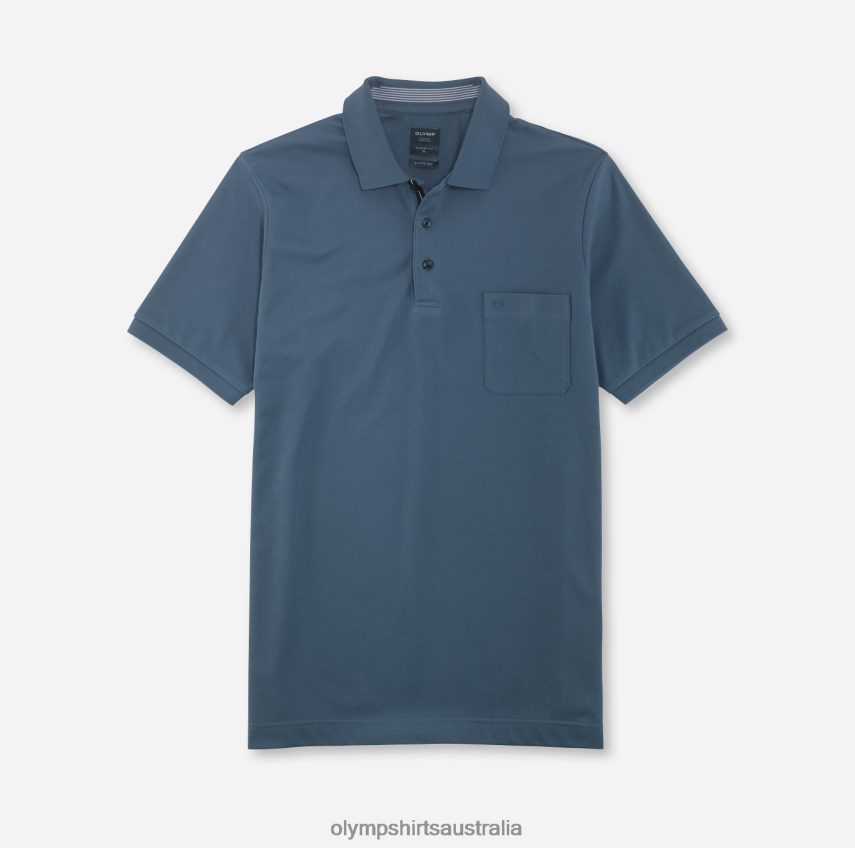 Clothing AU OLYMP Casual Modern Fit, Polo, Nuremberg Blue T8882J2087