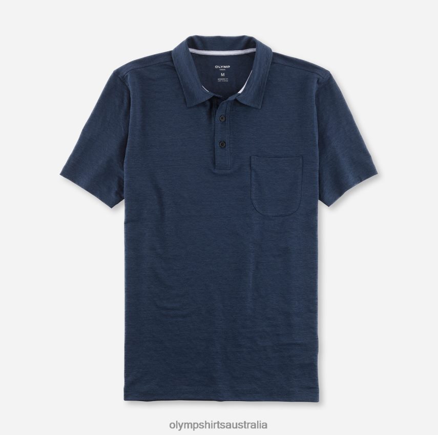 Clothing AU OLYMP Casual Modern Fit, Polo, Smoke Blue T8882J2091