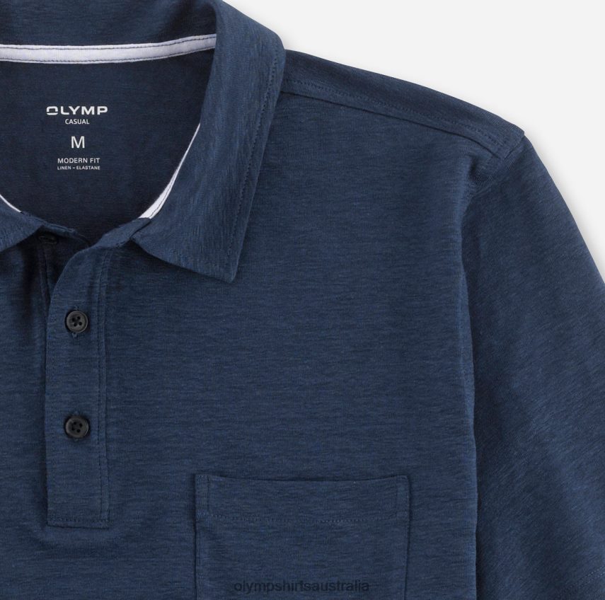 Clothing AU OLYMP Casual Modern Fit, Polo, Smoke Blue T8882J2091