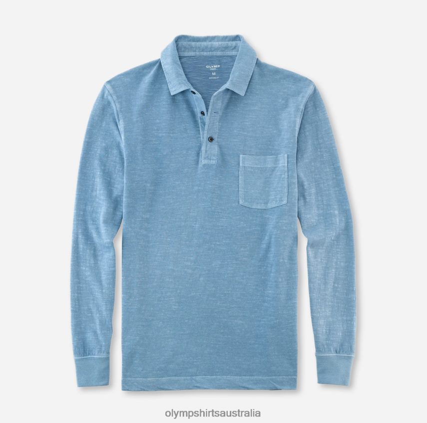 Clothing AU OLYMP Casual Modern Fit, Polo, Smoke Blue T8882J2132