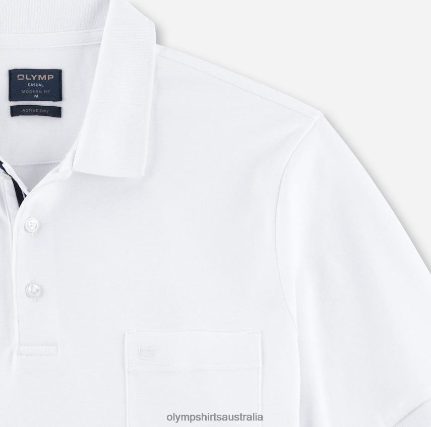 Clothing AU OLYMP Casual Modern Fit, Polo, White T8882J2076
