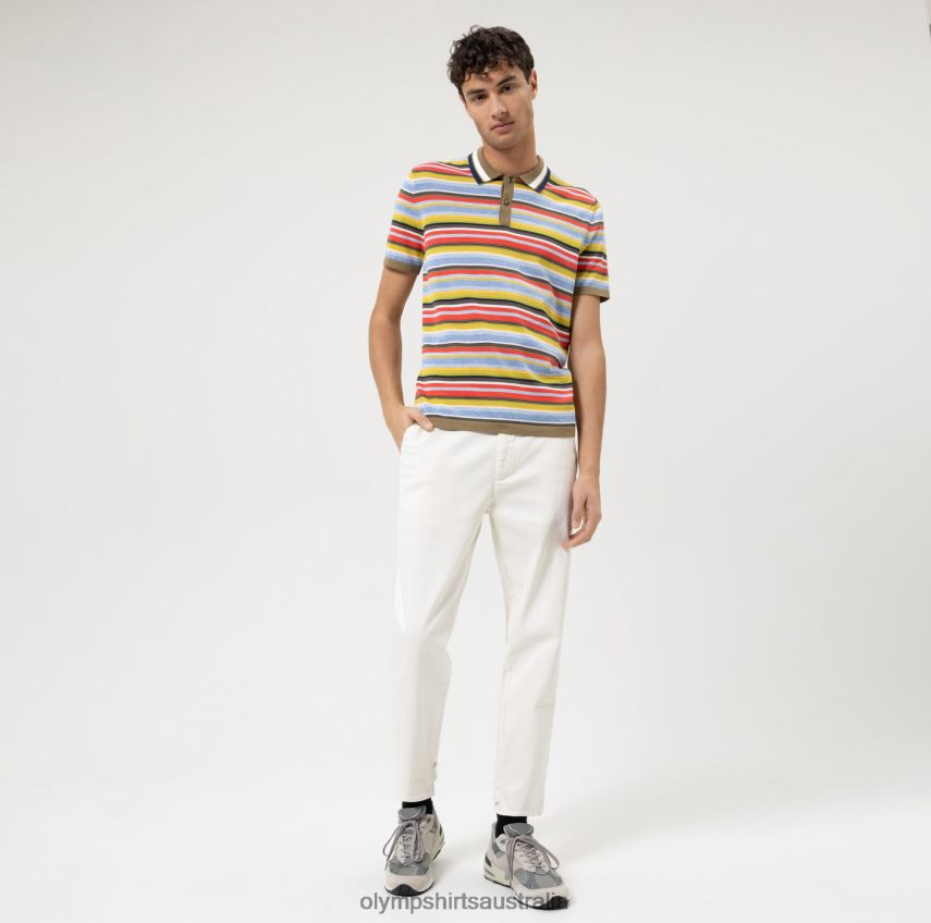 Clothing AU OLYMP Knitwear Modern Fit, Polo, Lime Green T8882J2084