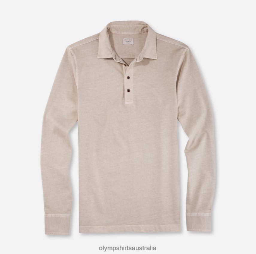 Clothing AU OLYMP Level Five Casual Body Fit, Polo, Beige T8882J2106