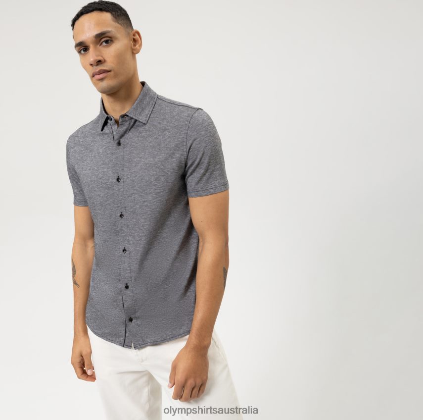 Clothing AU OLYMP Level Five Casual Body Fit, Polo, Black T8882J2081