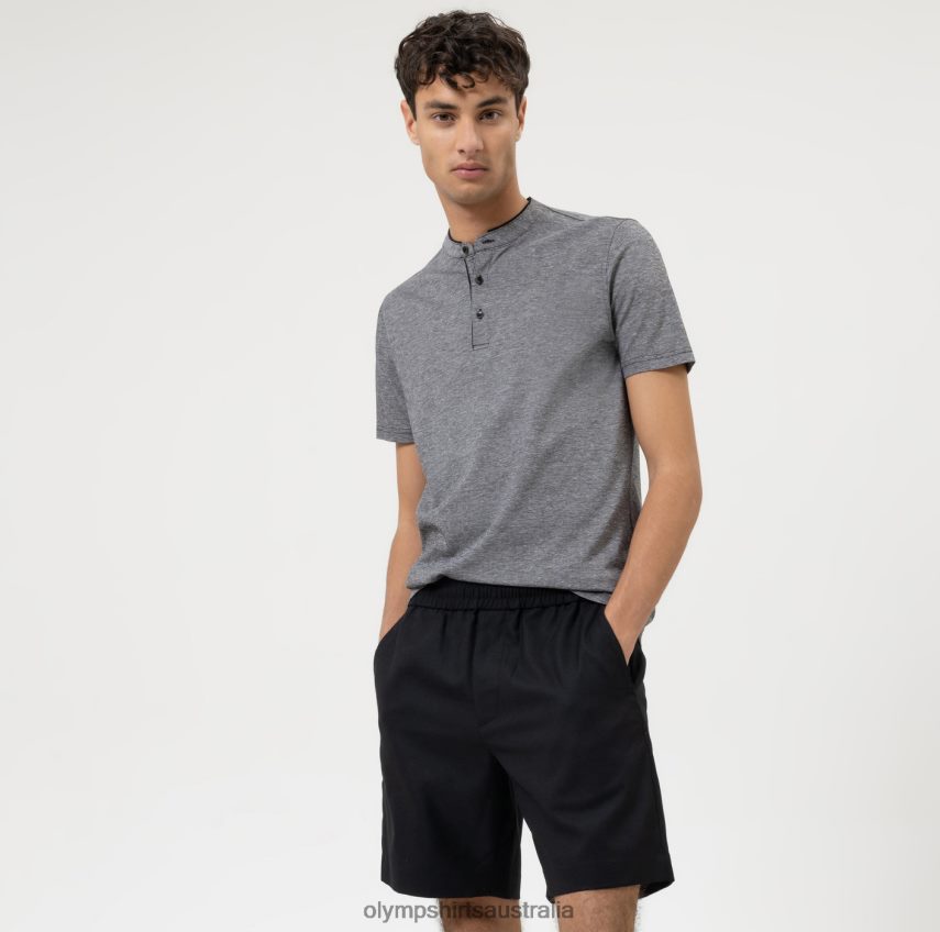 Clothing AU OLYMP Level Five Casual Body Fit, Polo, Black T8882J2100