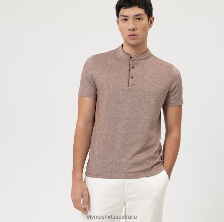 Clothing AU OLYMP Level Five Casual Body Fit, Polo, Brown T8882J2127