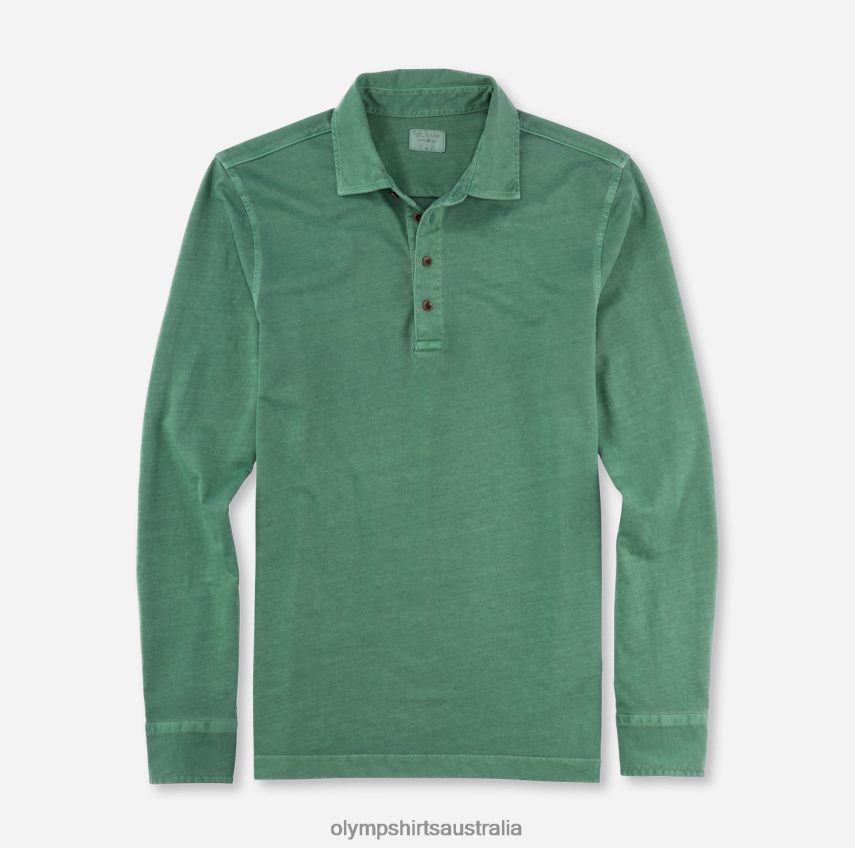 Clothing AU OLYMP Level Five Casual Body Fit, Polo, Green T8882J2111