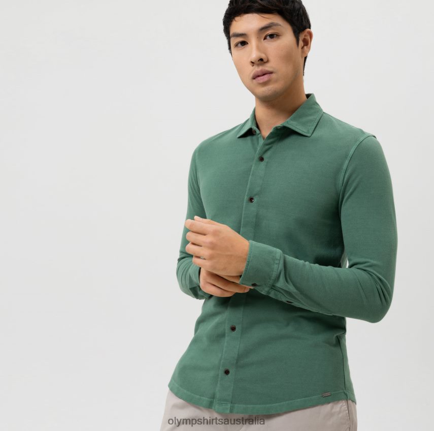 Clothing AU OLYMP Level Five Casual Body Fit, Polo, Green T8882J2114
