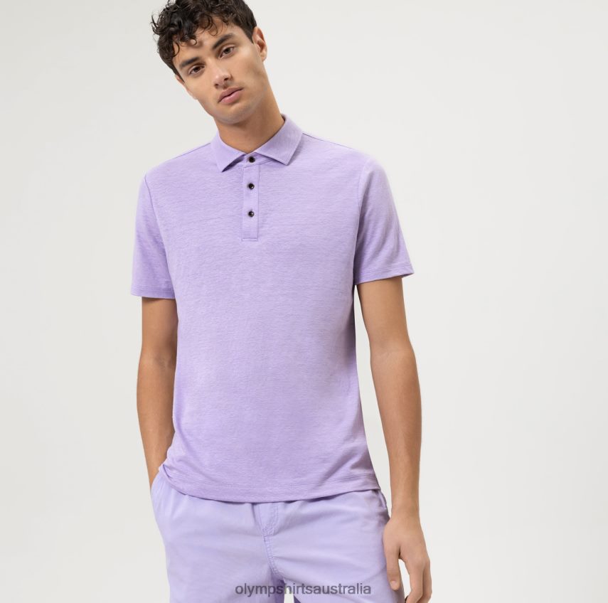Clothing AU OLYMP Level Five Casual Body Fit, Polo, Lilac T8882J2128