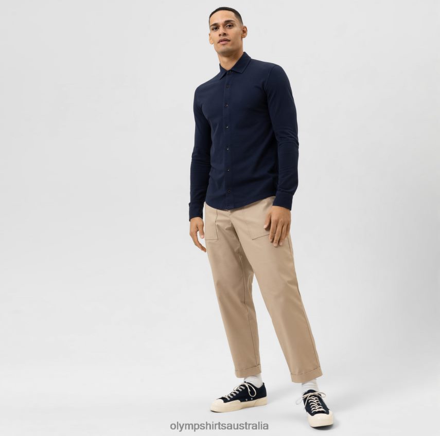 Clothing AU OLYMP Level Five Casual Body Fit, Polo, Marine T8882J2174