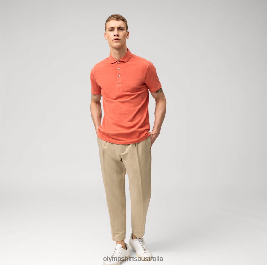 Clothing AU OLYMP Level Five Casual Body Fit, Polo, Sienna T8882J2126