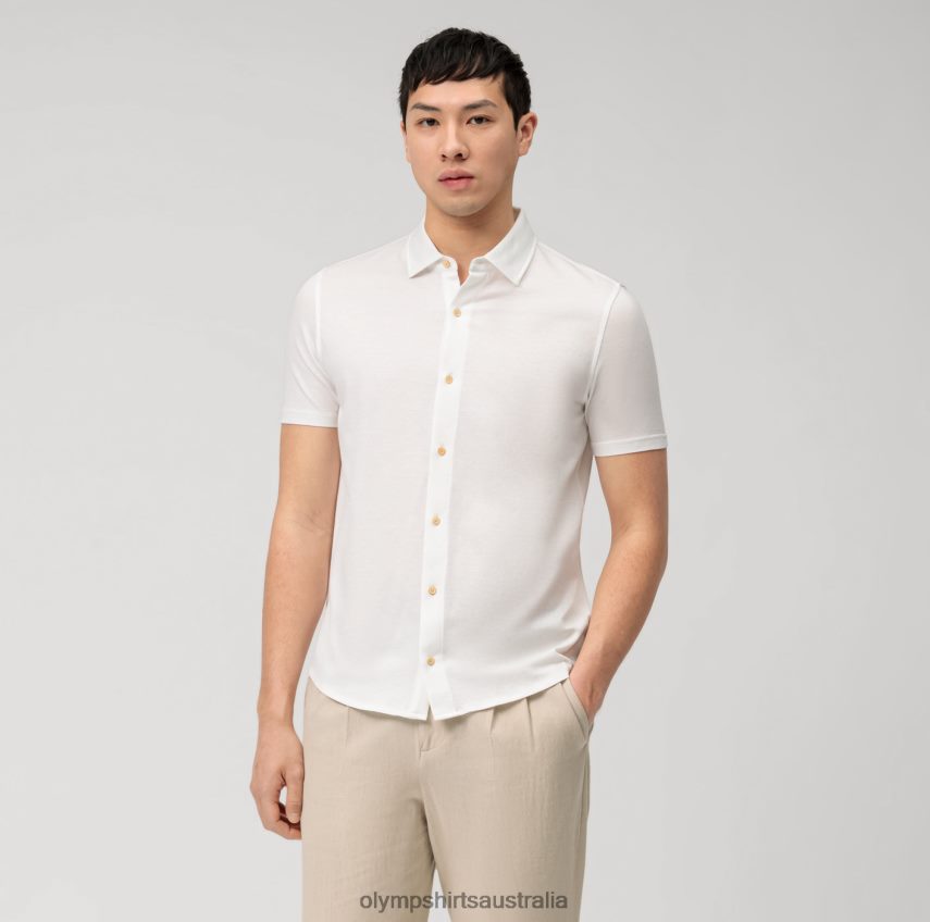 Clothing AU OLYMP Level Five Casual Body Fit, Polo, White T8882J2094