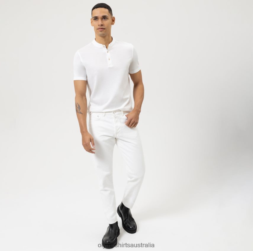 Clothing AU OLYMP Level Five Casual Body Fit, Polo, White T8882J2171