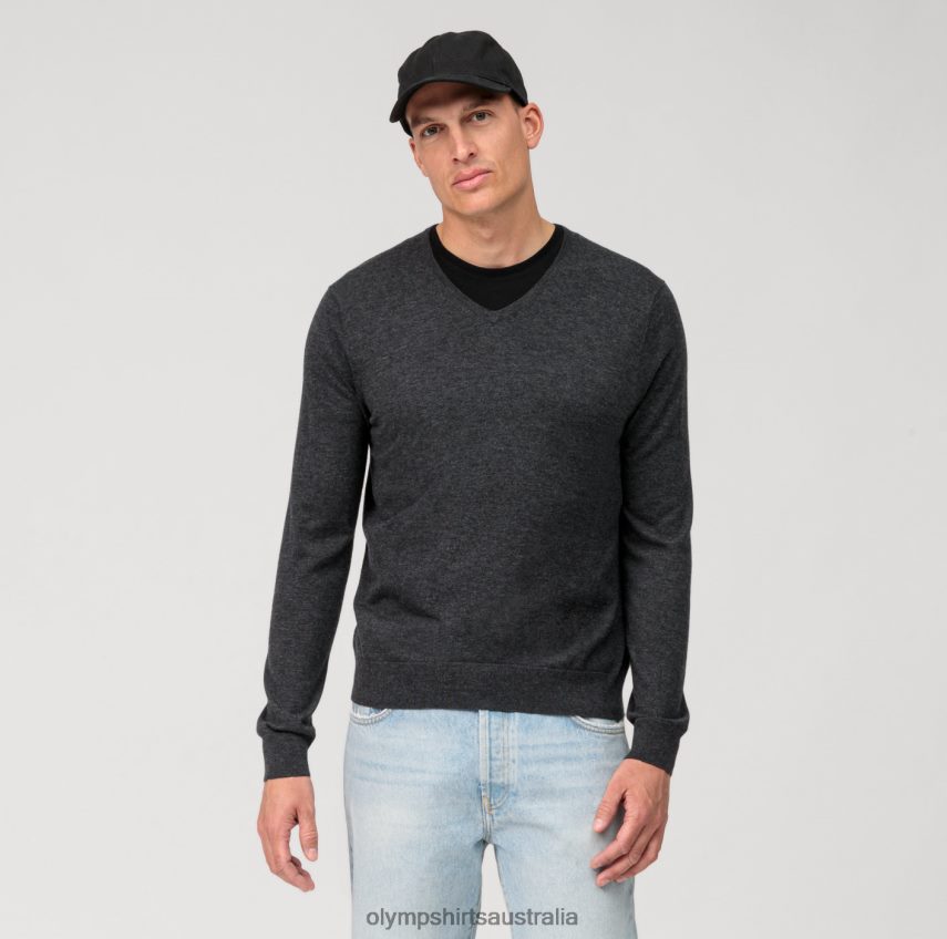 Clothing AU OLYMP Casual Knitwear Pullover, Anthracite T8882J1832