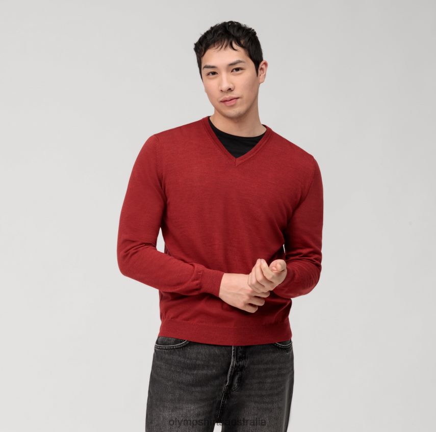 Clothing AU OLYMP Casual Knitwear Pullover, Barolo T8882J1765