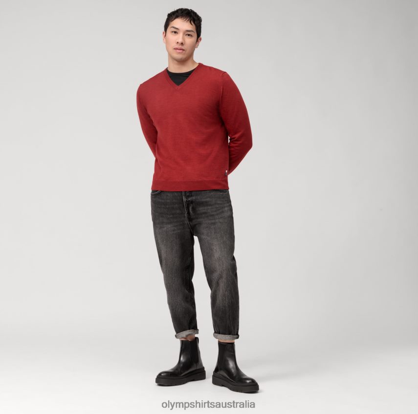 Clothing AU OLYMP Casual Knitwear Pullover, Barolo T8882J1765