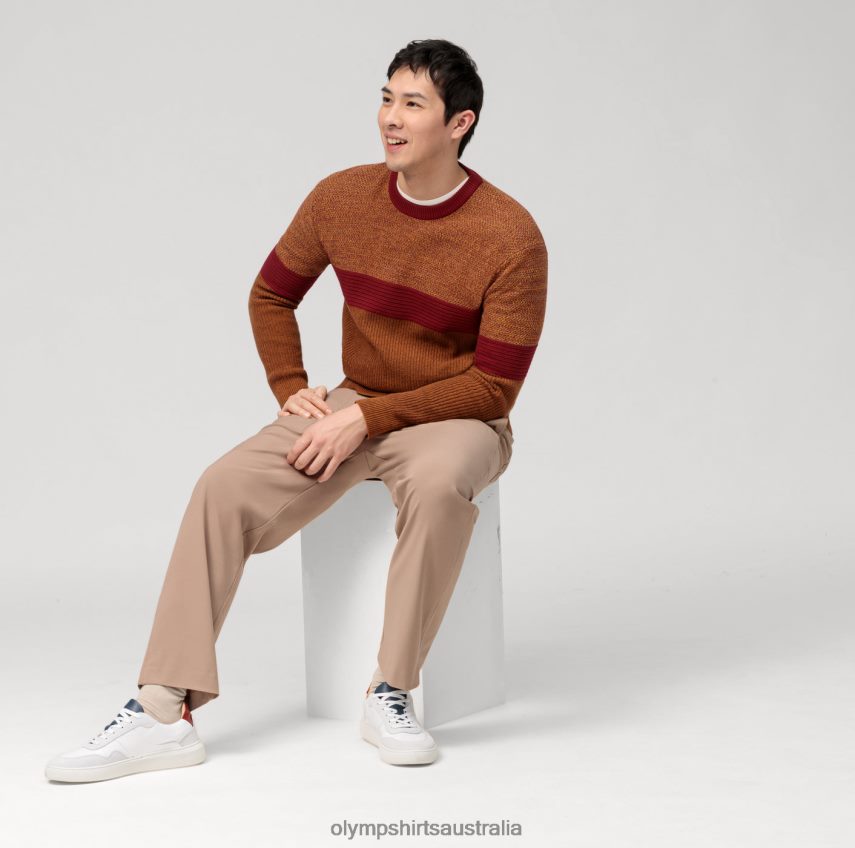 Clothing AU OLYMP Casual Knitwear Pullover, Barolo T8882J1771