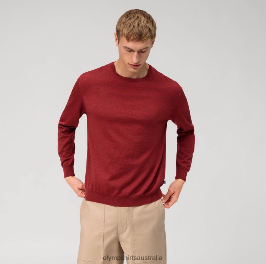 Clothing AU OLYMP Casual Knitwear Pullover, Barolo T8882J1773