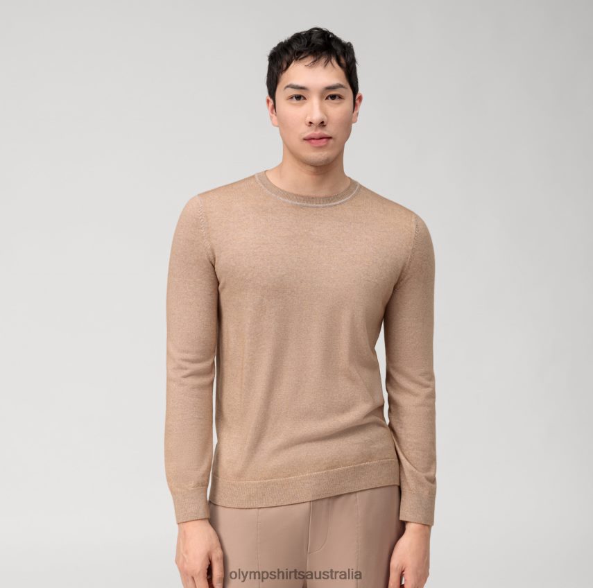 Clothing AU OLYMP Casual Knitwear Pullover, Beige T8882J1772