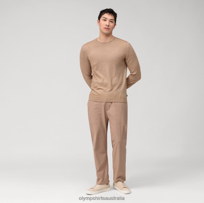 Clothing AU OLYMP Casual Knitwear Pullover, Beige T8882J1772