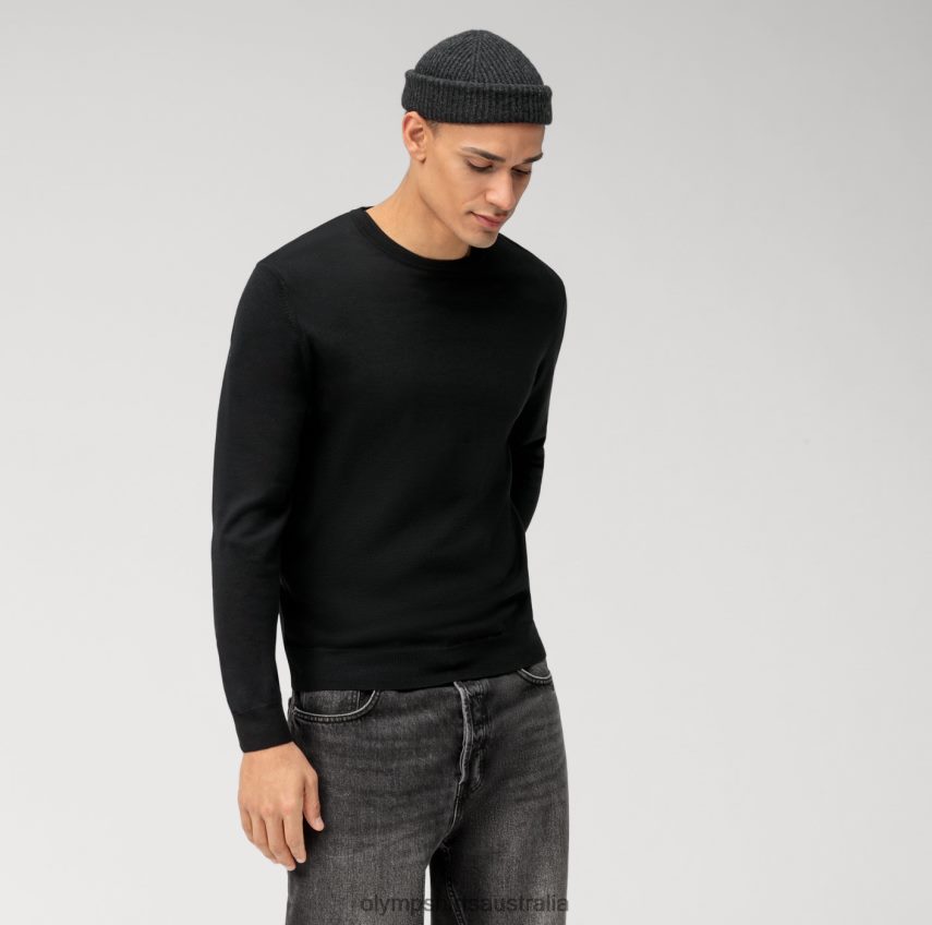 Clothing AU OLYMP Casual Knitwear Pullover, Black T8882J1806