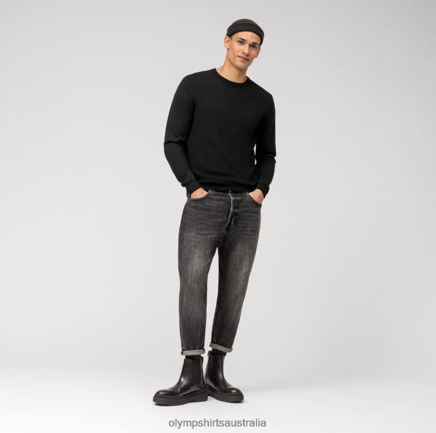 Clothing AU OLYMP Casual Knitwear Pullover, Black T8882J1806